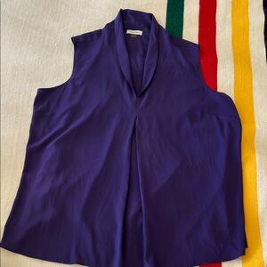 Calvin Klein Deep Purple Sleeveless Blouse